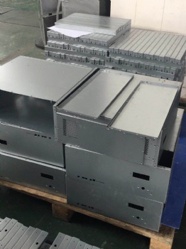 fabrication metal cover with black anodizing